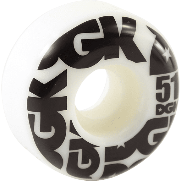 DGK Street Formula White / Black Skateboard Wheels 51mm 101a (Set of 4)