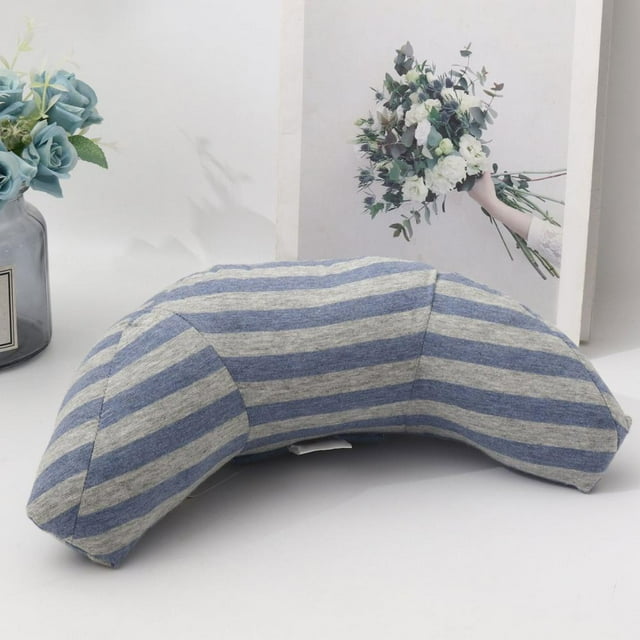 Outoloxit Kids Ergonomic Neck Pillow with Shoulder Support for Car Travel and Napping, Soft Breathable Fabric, Striped Design