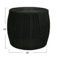 thumbnail image 2 of Household Essentials Handwoven Resin Barrel Side Table Storage Container, Black, 2 of 8