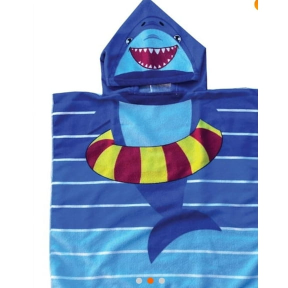 Hooded Beach and Bath Towel Poncho for Kids