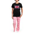 thumbnail image 4 of CafePress - British Flag Women's Dark Pajamas - Women's Short Sleeve Print T-Shirt and Pants Dark Cotton Pajama Set, 4 of 7