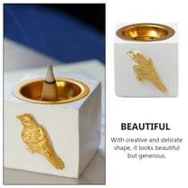 Luxshiny Electric Bakhoor Burner 1 Pack White Resin Scented Incense Holder Relaxing Home Decor Ornament