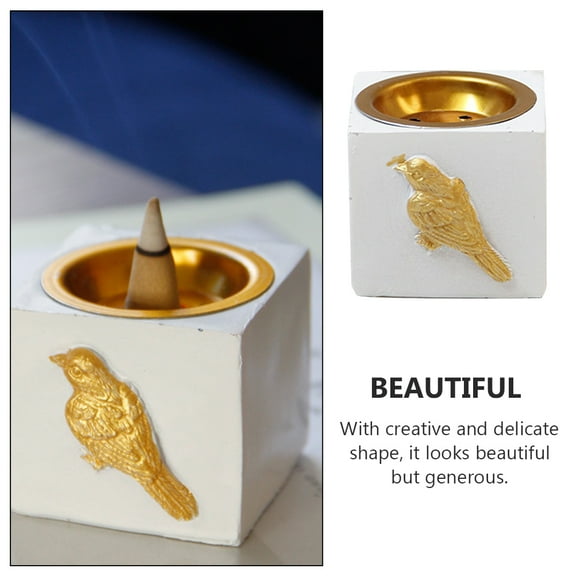 Luxshiny Electric Bakhoor Burner 1 Pack White Resin Scented Incense Holder Relaxing Home Decor Ornament