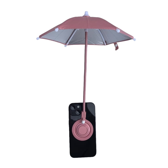 Magnetic Cell Phone Umbrella,Mini Cell Phone Umbrella - Flexible, Rotatable, Anti-Glare, Suitable for Outdoor Use