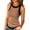 Black + Brown, variant on Fjuchai Womens Sleeveless Tank Tops Summer Solid Colour T Shirts Crewneck Camisole Tops for Women's S-XXL