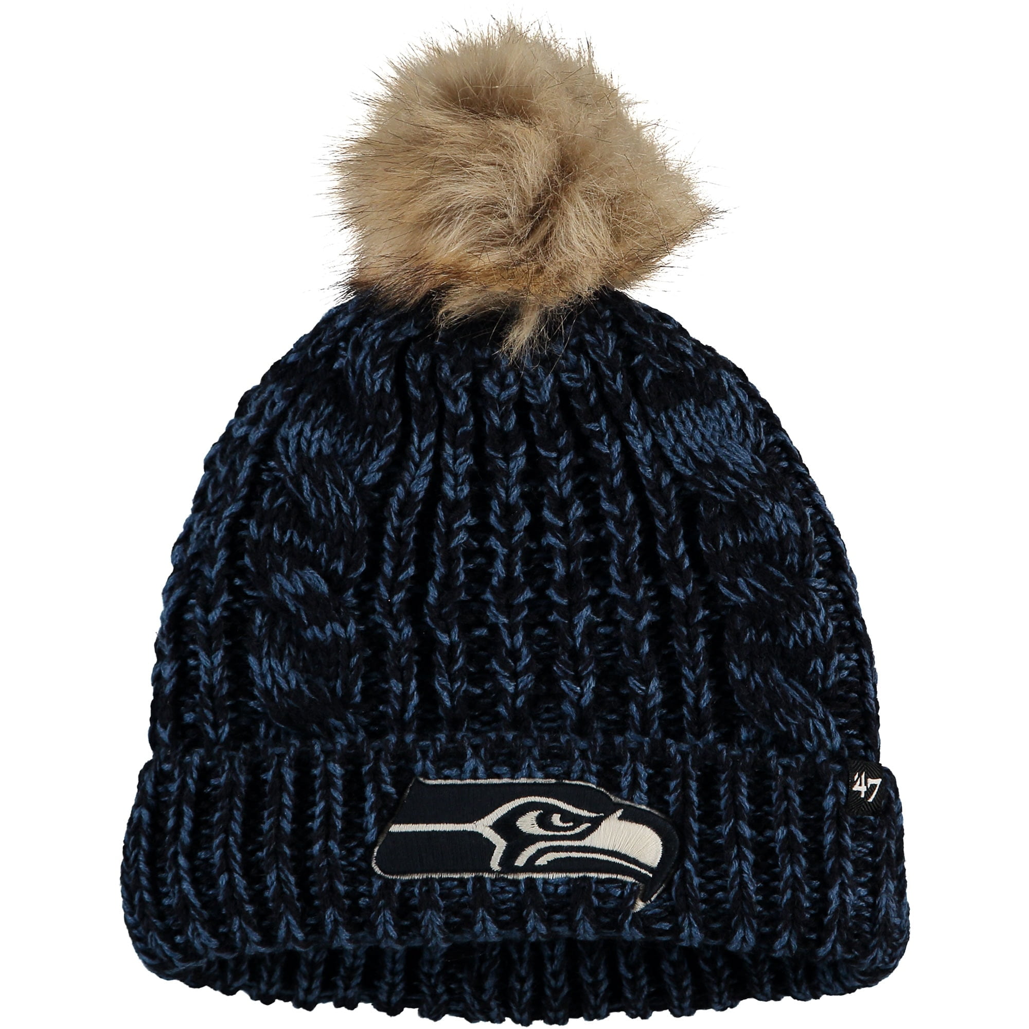 Men's '47 College Navy Seattle Seahawks Bering Cuffed Knit Hat