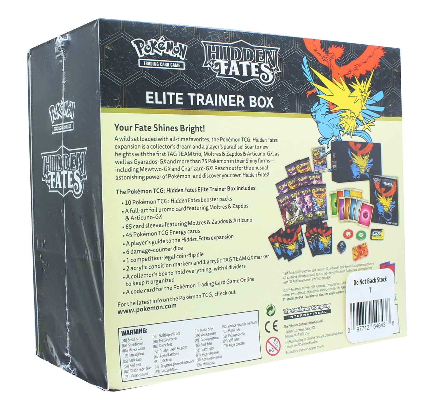 Hidden Fates Elite Trainer Box ETB Pokemon TCG NEW FACTORY SEALED PRESALE 