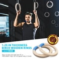 thumbnail image 4 of Anillas de gimnasia Gonex de madera con correas ajustables de 2,7 m, 4 of 9