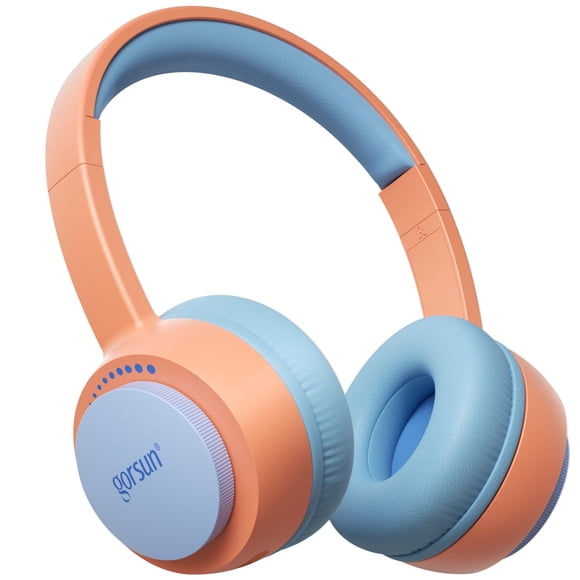 Auriculares para niños Gorsun Bluetooth 5.3 85dB Volumen Limitado Naranja