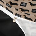 thumbnail image 4 of Homewish Cool Dachshund Dog Duvet Cover Queen,Woof Print Queen Bedding,Black,Black Reversible,3pcs,1 Duvet Cover and 2 Pillowcases, 4 of 6