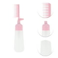 thumbnail image 3 of Unique Bargains 1 Pc Press Type Root Comb Applicator Bottle for Bathroom Vanities Pink White PP PE, 3 of 5