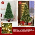 thumbnail image 2 of Resenkos 7-Foot Hinged Artificial Christmas Tree with Warm White LED Lights - Green, 2 of 8