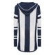 thumbnail image 4 of Sudadera con capucha para mujer, cárdigan de punto, suéter, manga larga, frente abierto Irfora Azul/Pequeña, 4 of 7