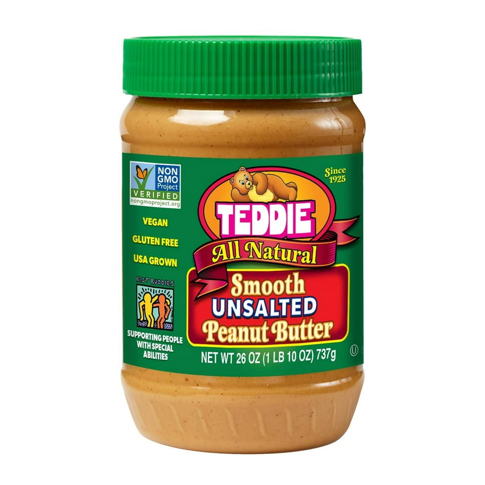 Teddie All Natuaral Unsalted Creamy Peanut Butter, 26 oz