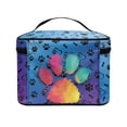 thumbnail image 3 of HELLHERO Colorful Pet Paws Large Capacity Cosmetic Bags Polyester Durable Keep Small Items Zipper Storage Bag Multi-Function Makeup Organizer, 3 of 5