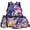 American Flag Baseball Player Purple Galaxy, variant on Lightning Wolf Boys Backpack Lunchbox Set, 4Pcs with Lunch Box and Water Bottle Bag, Adjustable Straps Large Capacity Daypack for Middle School Hiking