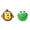 Green 1PCS & Brown 1PCS, variant on Rubber Pet Dog Squeaky Toy, Cute Monkey Shape Latex Chew Squeaker Toy for Teeth Cleaning Chewing Training Toy for Dogs Monkey Dog Squeak Toys Pet Supplies