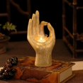 thumbnail image 4 of DecoracióN de MeditacióN: Portavelas, Soportes de Mano de Buda, Estatua de DecoracióN Budista para Oficina, Sala de Estar, 7,59 Pulgadas, 4 of 6