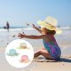 thumbnail image 5 of 3 piezas de sombrero parasol transpirable para bebé, adorable sombrero de playa, práctico sombrero de paja, 5 of 5