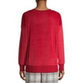 thumbnail image 6 of Secret Treasures Women's and Women's Plus Velour Long Sleeve Crew-Neck Pajama Top, 6 of 6