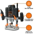 WEN 15-Amp Variable Speed Plunge Woodworking Router Kit with Carrying ...