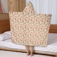 thumbnail image 5 of Pink Christmas Gingerbread and Tree Pattern Hooded Bath Towel，50"x30" for Ages 3 To 12 Kids, Quick Dry Lightweight Soft Microfiber Hood Beach Towel Cover Up for Kids, 5 of 7