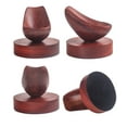 thumbnail image 6 of Red Ebony Wood Pipe Stand – Reddish Brown, Spoon-Shaped, Single Holder Display Base, 6 of 7