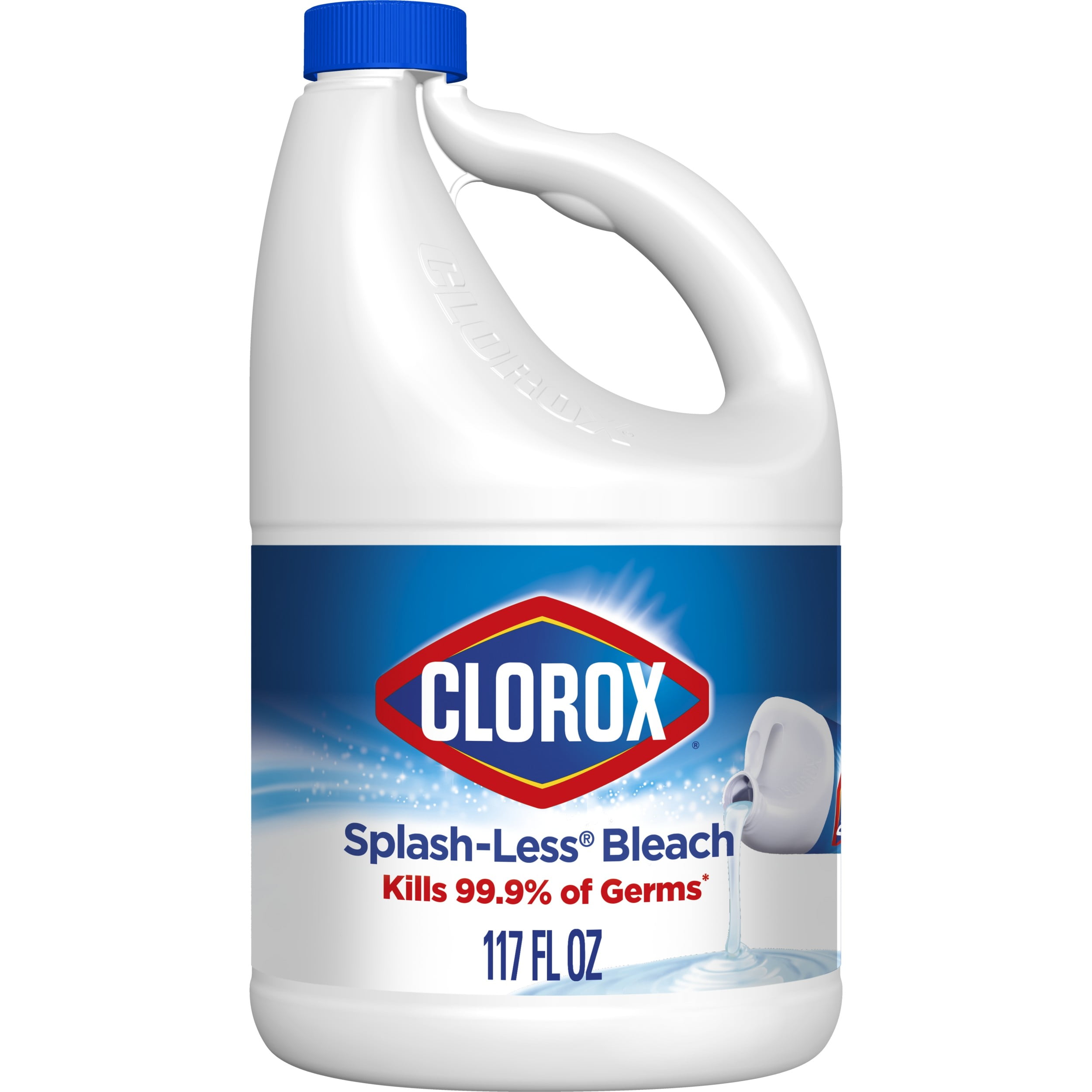Clorox SplashLess Bleach1, Disinfecting Bleach Kills 99.9 of Bacteria