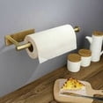 thumbnail image 3 of Dispensador de rollos de papel de cocina de pared Soporte para toallas autoadhesivo de acero dorado, 3 of 5
