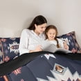 thumbnail image 5 of Homewish Hippie Aztec Female Bedding Comforter Set, Vintage Western Navy Triangle Twin Comforter Sets, Bohemian Mandala Theme Reversible Bedding Set, Ultra Soft Bedroom Decor, 2-Piece, 5 of 8