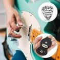 thumbnail image 3 of 1pcs Personalized Guitar Picks Gifts Pick Keychain Note Writing Stainless Steel Guitar Pick with PU Leather Case Plectrum Picks Set for Musician Lover Player Birthday, 3 of 9