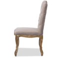 thumbnail image 3 of Baxton Studio Hudson Chaise de Salle à Manger Rustique de Style Campagnard Français pour Chalet, Beige (Ensemble de 1), 3 of 7