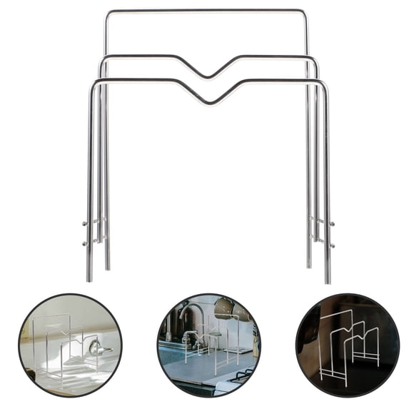 BESTYASH Stainless Steel Multi-layer Rack Pot Cover Holder Kitchenware Pot Holders for Room Organization 1Pcs
