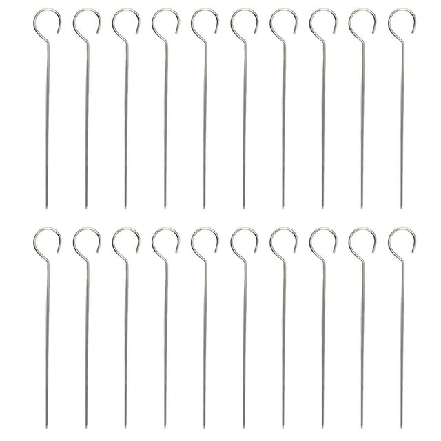 LEEYNEER Brochettes pour Dinde, Brochettes de Barbecue, Brochettes en Acier Inoxydable, 50 Pcs, Agrafes de Rôtissage, Bouchers, Agrafes de Viande, Cuisson, Rôti pour Poulet, Rôtis, Fournitures