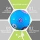 thumbnail image 4 of Balón de Fútbol Vizari Blossom azul y rosa Tamaño 5, 4 of 5