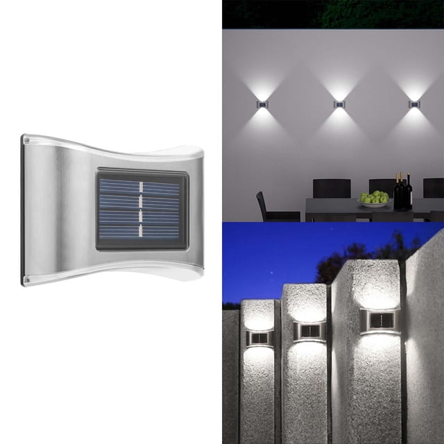 Xihbxyly Lámpara Solar de Jardín, Moderna Lámpara de Pared Impermeable, Iluminación Suave y Artística, Fácil Instalación, Ideal para Patios, Porches, Balcones y Espacios Exteriores Elegantes.