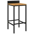 thumbnail image 2 of vidaXL 11 Piece Garden Bar Set Black Poly Rattan& Solid Wood Acacia, 2 of 5