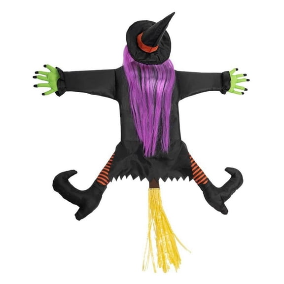 Classic Crashing Witch, Hanging Halloween Decor Crashed Witch Outdoor Halloween Decorations