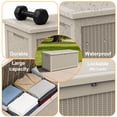 thumbnail image 4 of Joxxoaa 260 Gallon Resin Deck Box Outdoor Storage Box with Lockable Lid, Waterproof for Patio Cushions, Gardening Tools & Exercise Equipment(Grey), 4 of 7