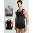 thumbnail image 5 of Wrong Duck 3 Pack Men’s Compression Shirt Slimming Body Shaper Tank Top, Tummy Control Workout Vest for Gym, Running, Training, 5 of 7