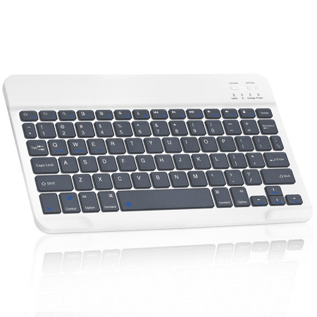 Ultra-Slim Bluetooth rechargeable Keyboard for Xiaomi Mi Pad 3 and all Bluetooth Enabled iPads, iPhones, Android Tablets, Smartphones, Windows pc - Shadow Grey