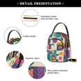 thumbnail image 4 of FORMRS Crossbody Bag for Women Quilted Travel Shoulder Cell Phone Purse with Chain Strap Handbag, Purple Geometric, 4 of 7