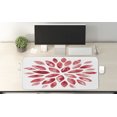 thumbnail image 2 of Floral Computer Mouse Pad, Watercolor Style Flower Buds Petals Nature Beauty Blossom Boho Flourish Print, Rectangle Non-Slip Rubber Mousepad X-Large, 35" x 15" Gaming Size, Ruby Red, by Ambesonne, 2 of 2