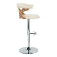 thumbnail image 5 of Gardenia Adjustable Bar Stool, Chrome Bar Stools, Bar Chairs, Swivel Bar Stools, Bar Stools Set of 2, 5 of 6