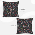 thumbnail image 3 of Bingfone Forest Flora and Insects Linen Throw Pillow Covers Cushion Case Pocket Button Vintage Farmhouse Pillowcase-18"x18", 3 of 9