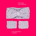 thumbnail image 3 of (2 pack) Conair Microfiber Spa Headwrap and Wristband Set for Face Care and Beauty Routines, 3 of 7