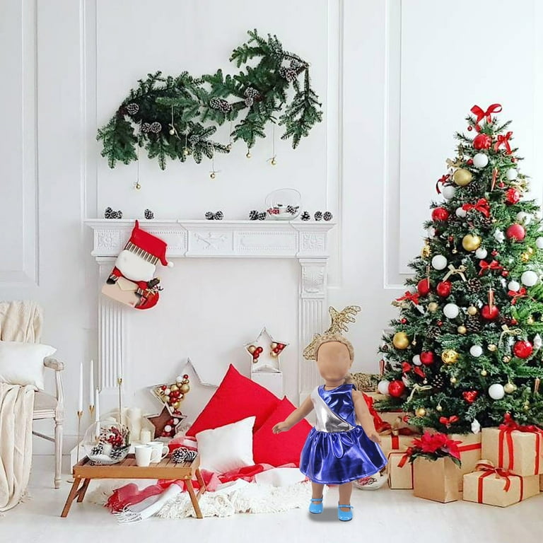 Gqtwoy 18 Inch Doll Clothes Christmas Dress, Glossy Doll Outfit, Holiday  Dress Up Costume, Unique Design for 18 Inch Dolls, Perfect Gift for Ages 3  to ...