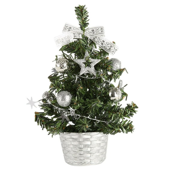 WMGHA 8" Christmas Centerpieces Small Christmas Tree Artifical Tabletop Christmas Tree Xmas Snow Frosted Fir Tree for Home Farmhouse Mantel Windowsill Desk Holiday Christmas Decorations