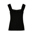 thumbnail image 6 of Babysbule Women's Tops Women's Sling Solid Tank Tops Slim Fit Sexy Sleeveless Summer Casual Blouse, 6 of 7