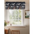 thumbnail image 2 of Whale Coastal Curtain Valances for Windows, Ocean Coral Beach Summer Black Kitchen Valance Window Treatment, Light Filtering Block Curtains for Bathroom/Bedroom/Living Room 42'' x 12'', 2 of 9